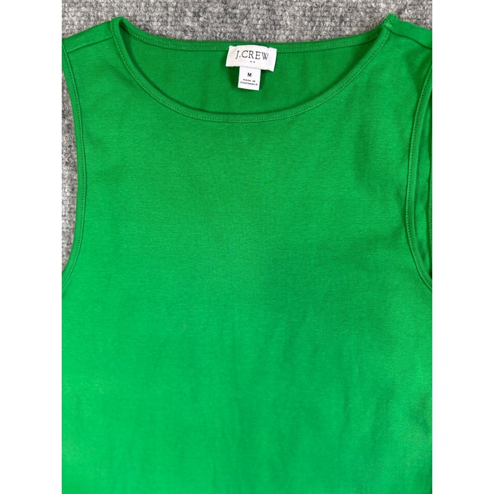 J.Crew Womens Green Sleeveless Crew Neck Shell Tank Top Size M